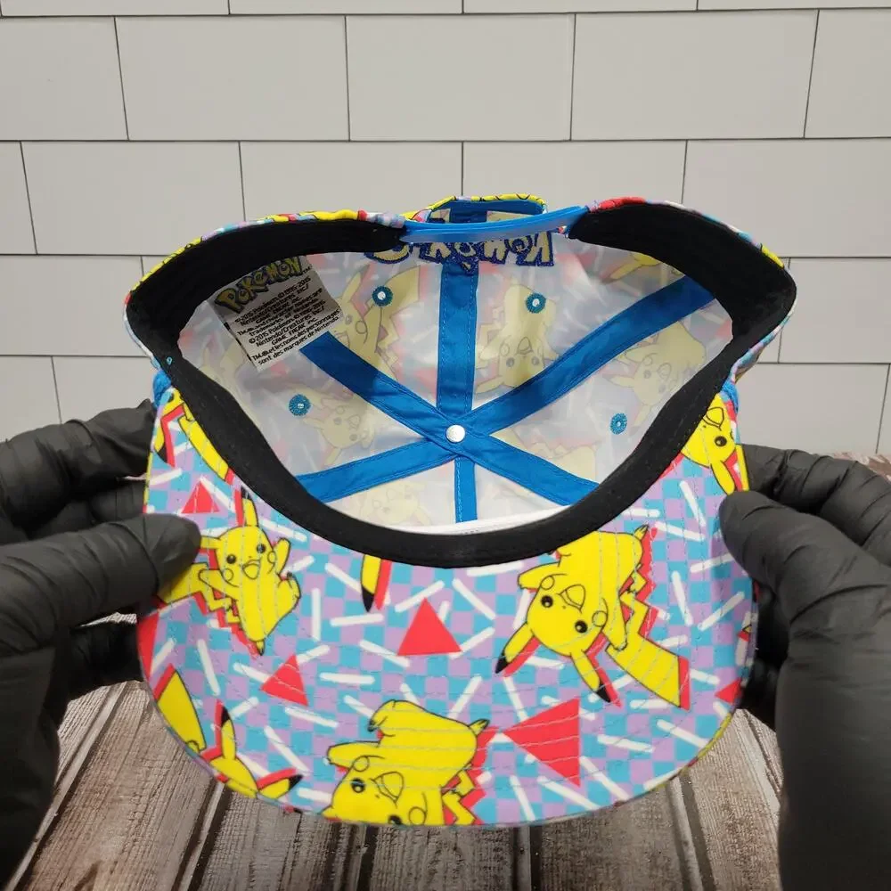 Pokemon Pikachu All Over Print Snapback Hat Nintendo 2015 Anime Gaming OSFA